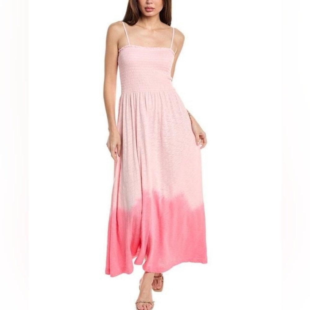 NWT ATM Women's Pink Smocked Maxi Dress Size XS